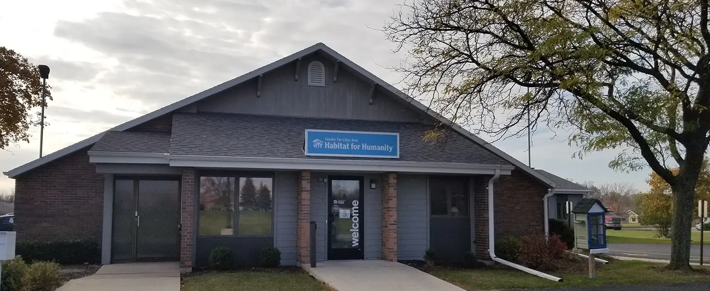 Photo of front of Fox Cities Habitat building