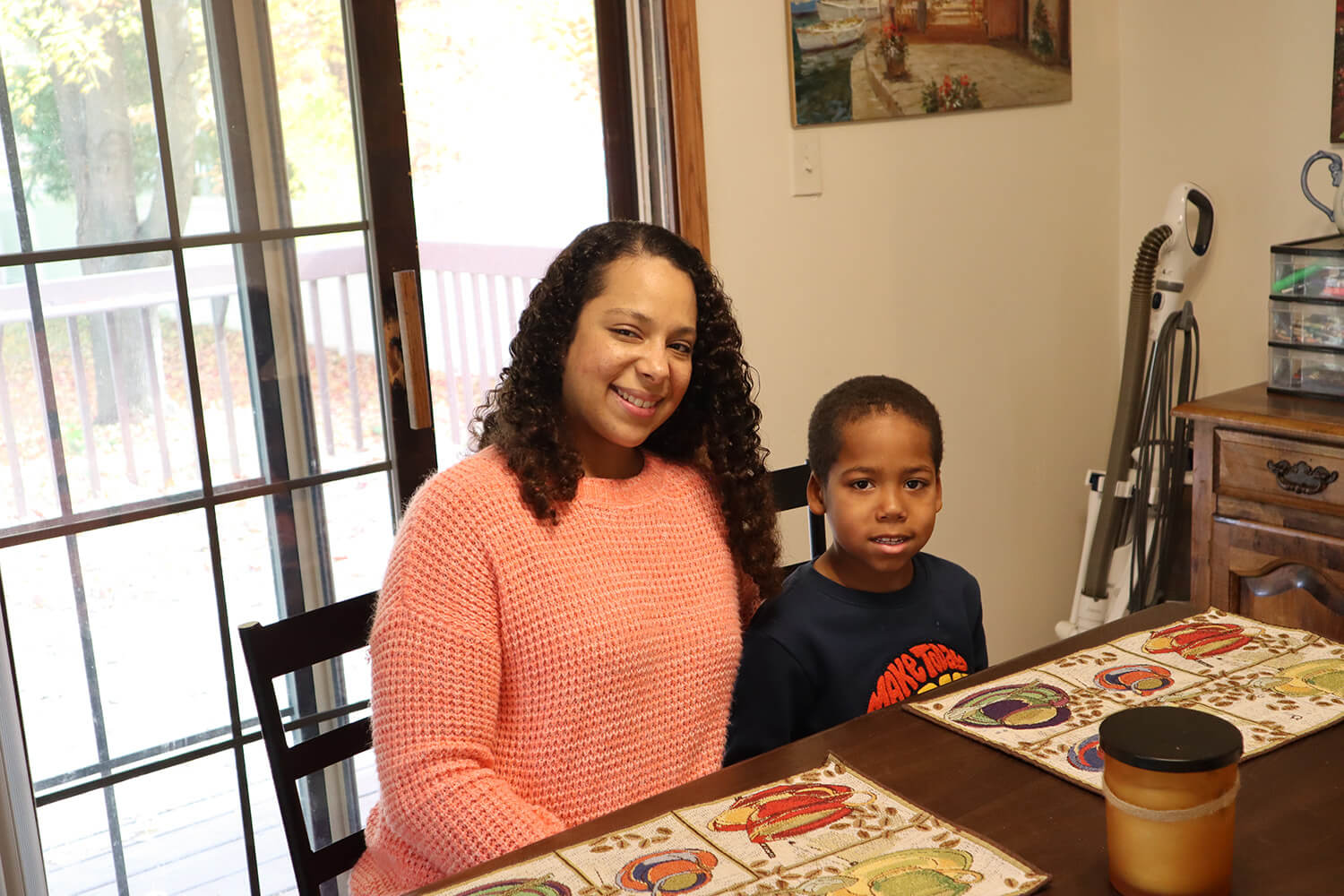 Habitat Homeowner with her son