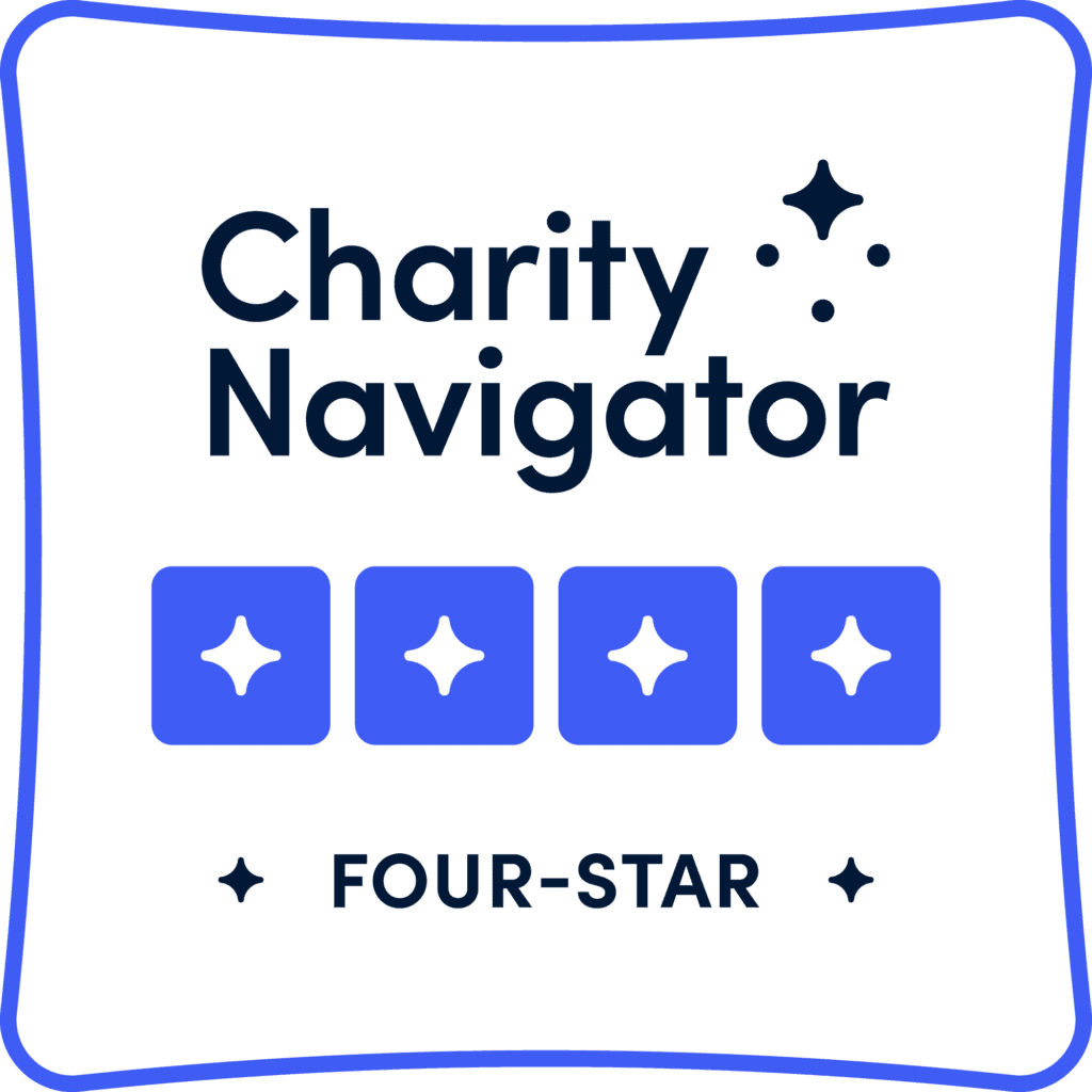 4 star charity rating from Charity Navigator