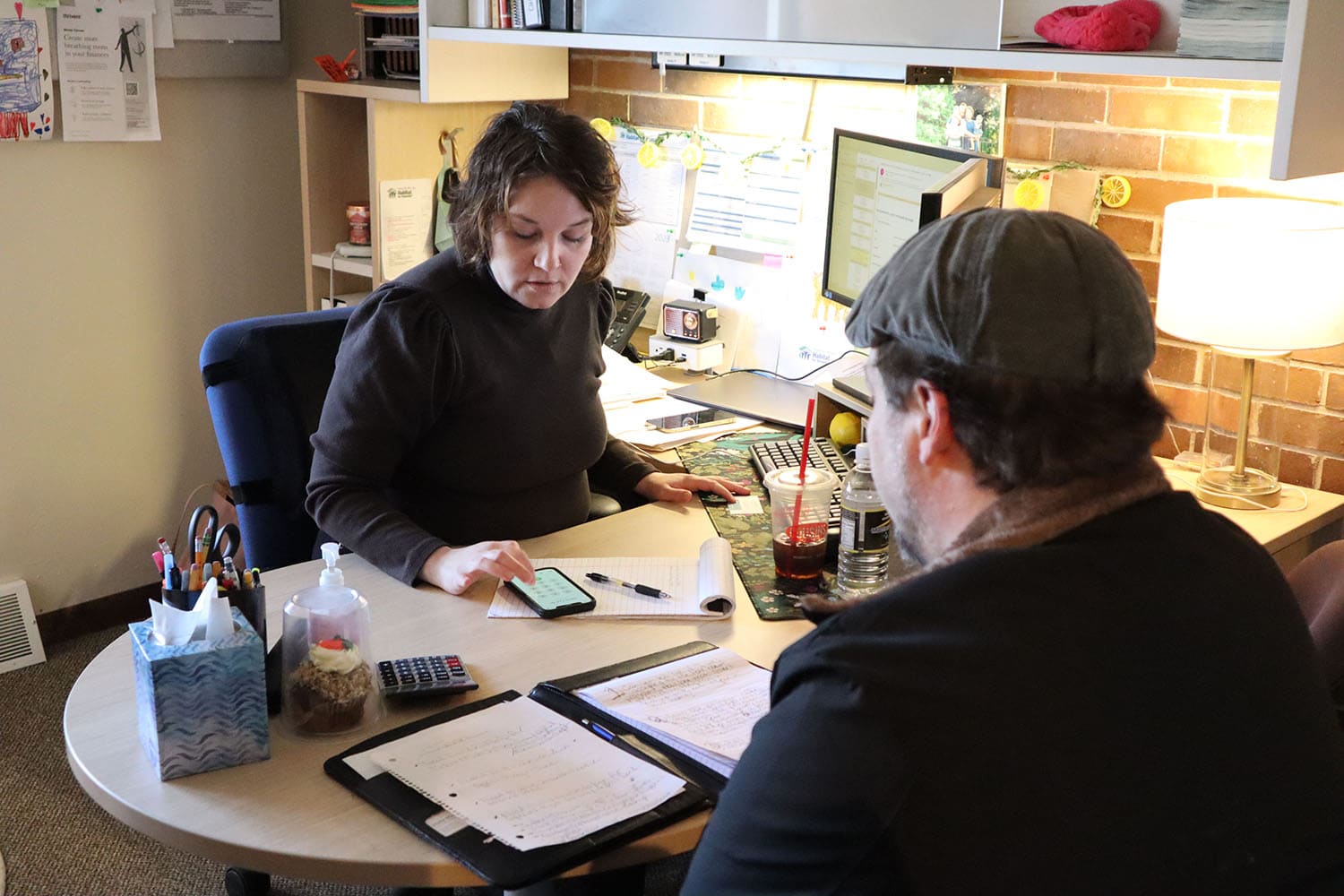 Staff meeting with potential homeowner