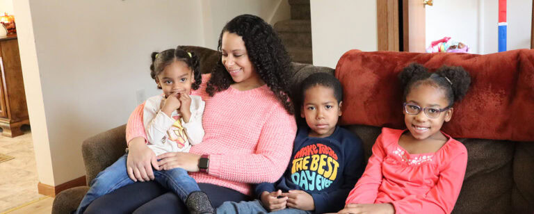 Schultz family on the couch