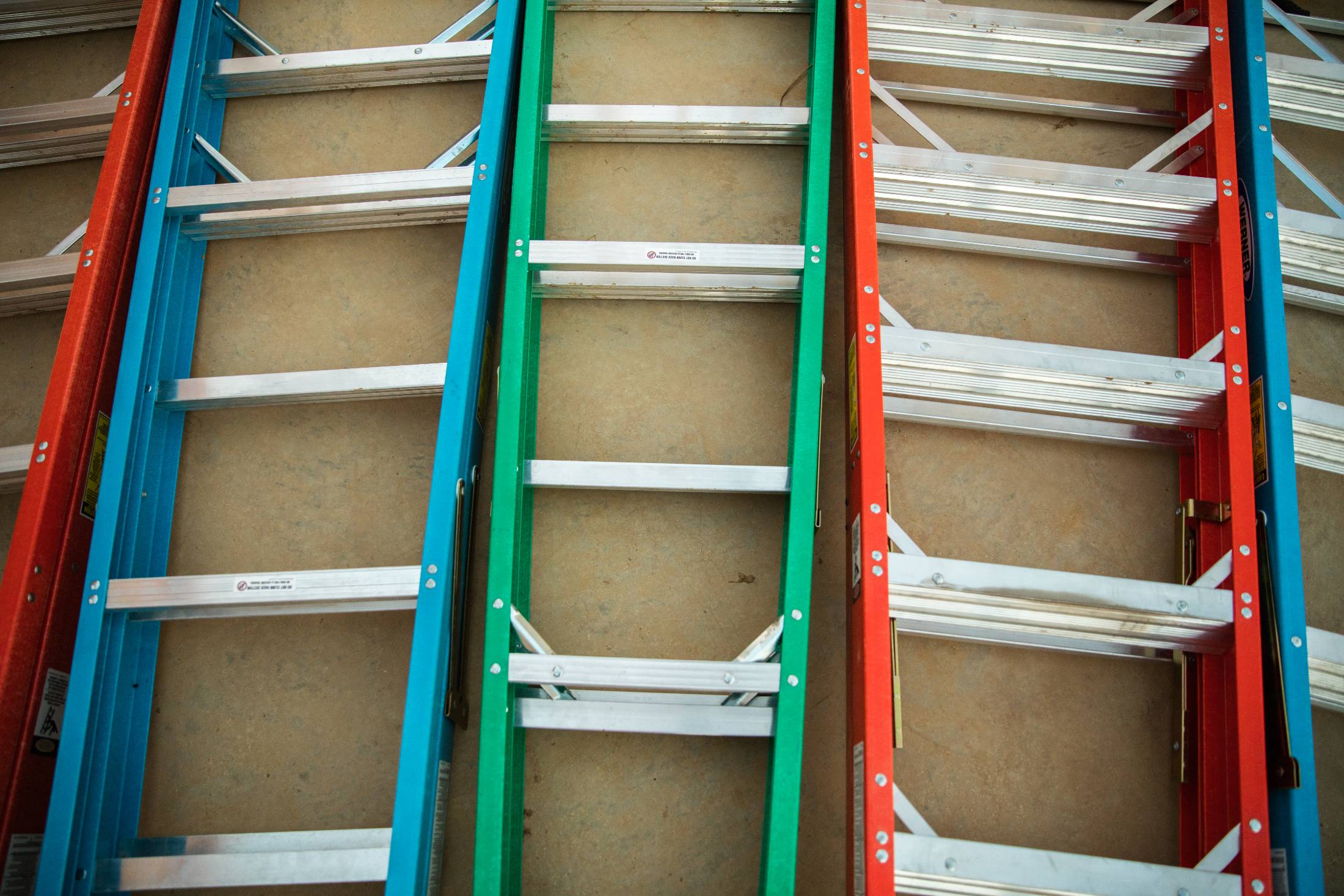 Ladders in different colors